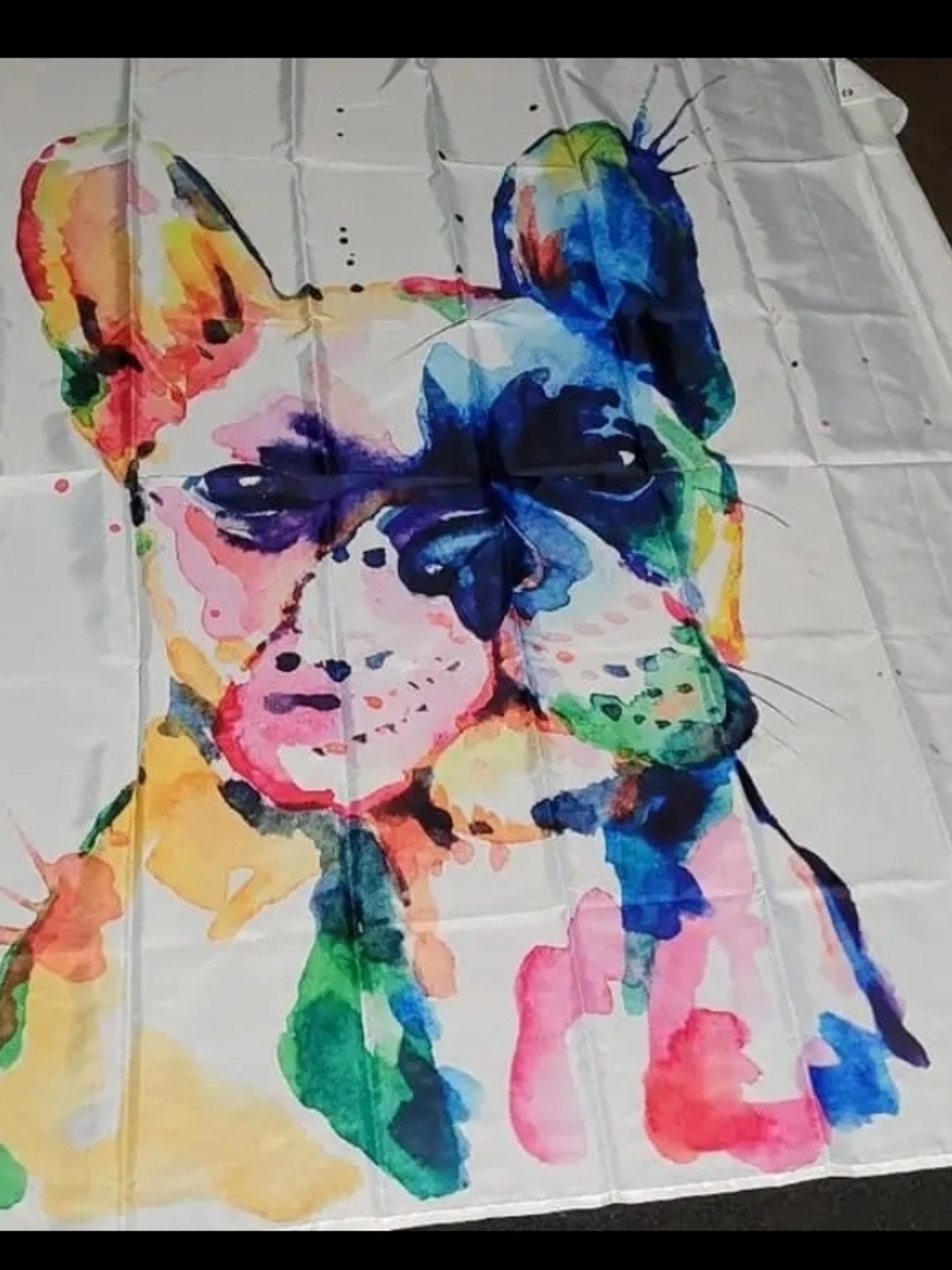Colorful Watercolor Dog Shower Curtain - Multicolor
